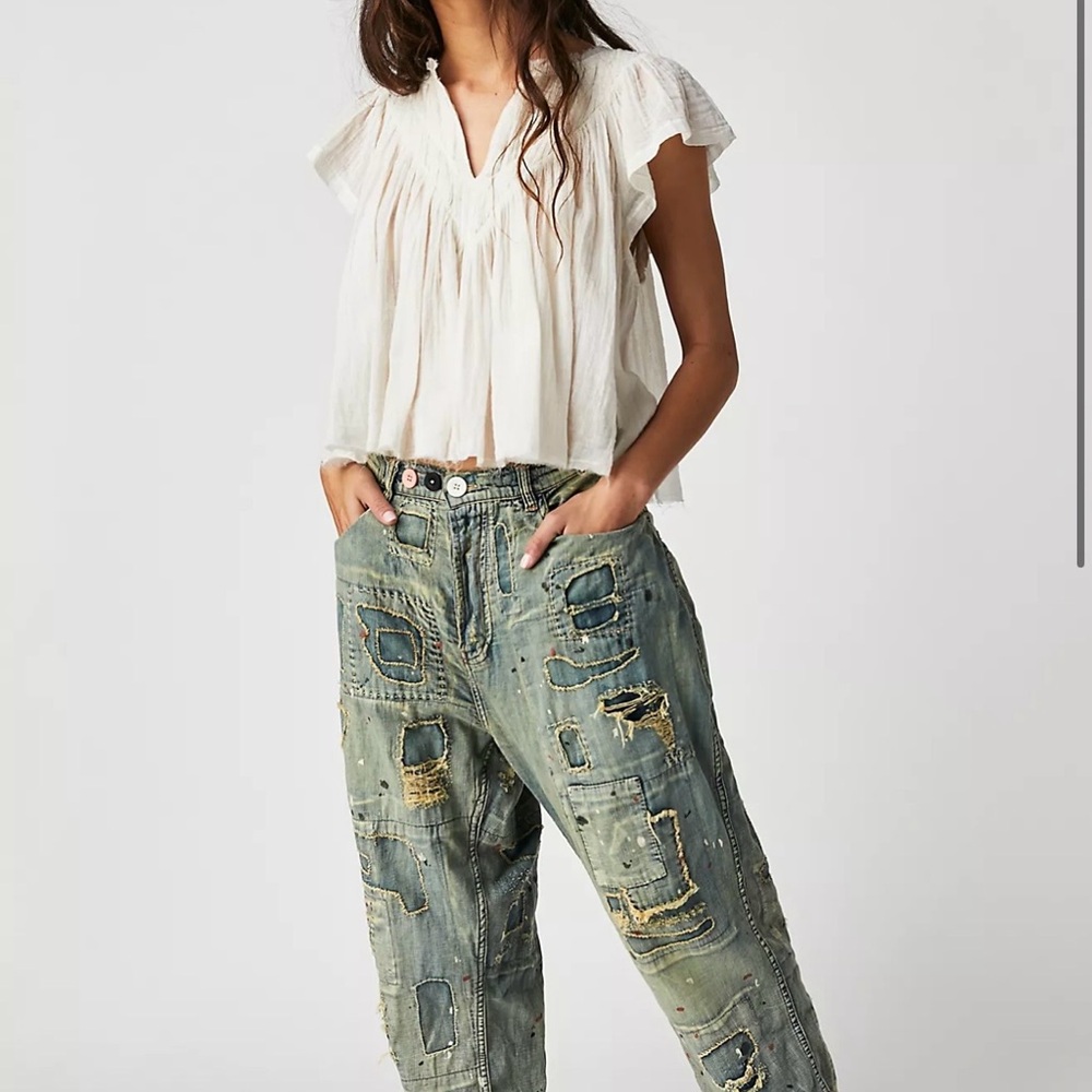 RARE Magnolia Pearl Patchwork Boyfriend Jeans—NWT - Picture 17 of 17